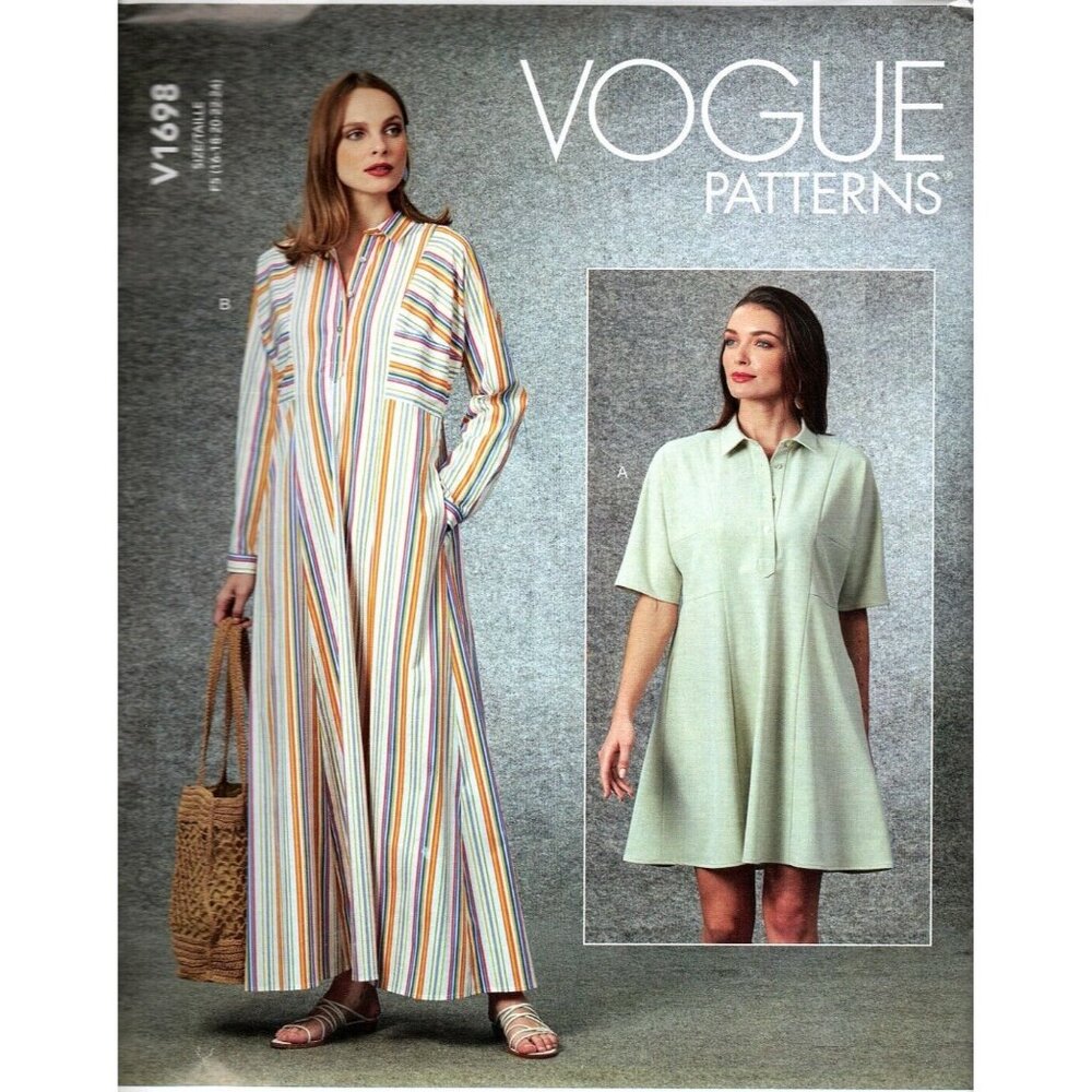 Vogue V1698 Misses 16 to 24 Very Loose Fitting Dress Uncut Sewing Pattern